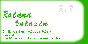 roland volosin business card